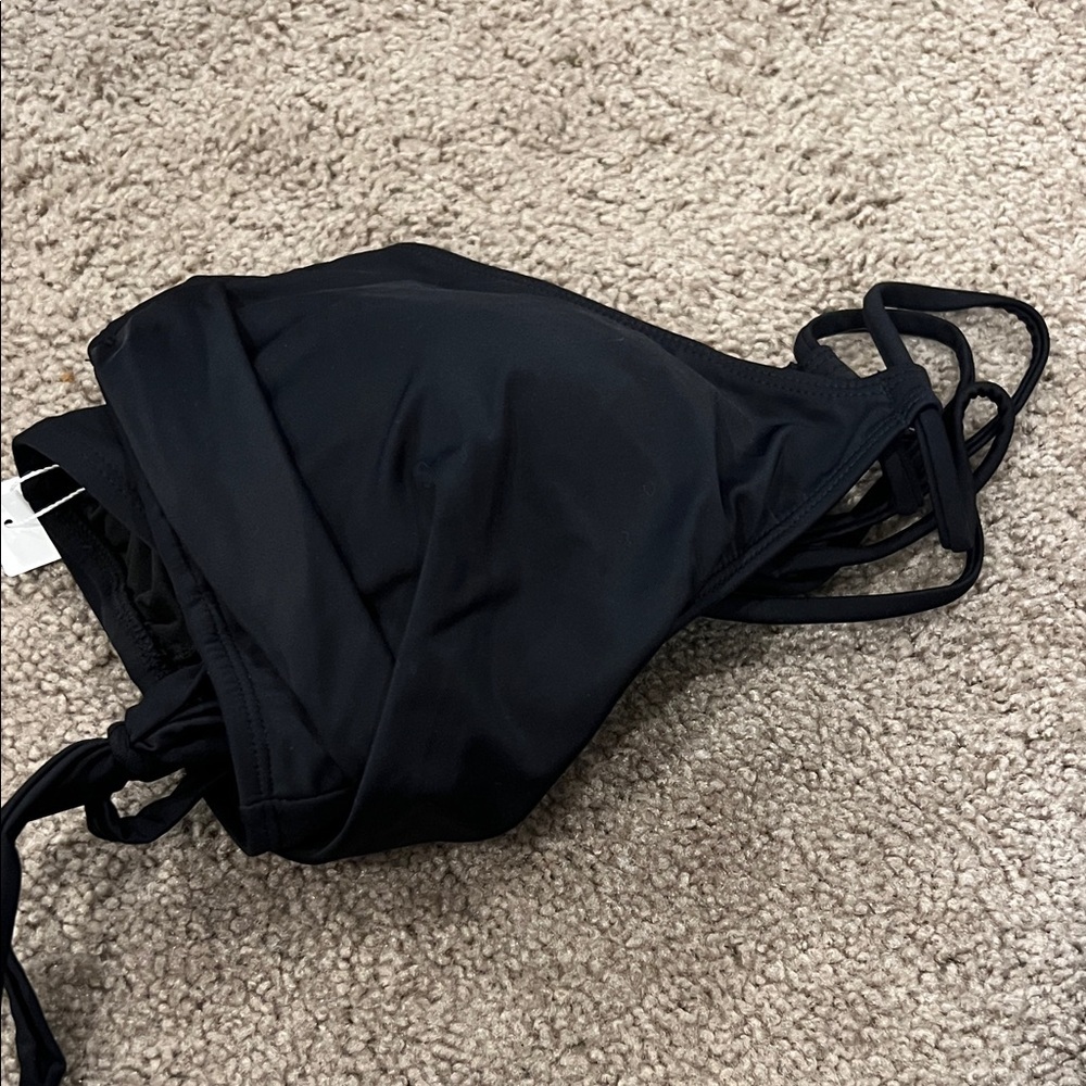 Black Strappy Women's Bikini Top - Picture 4 of 4